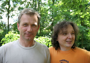  Jaworki, 2005: z Jackiem Polakiem po zajciacvh na warsztatach 