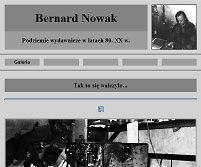  Strona główna witryny o podziemiu wydawniczym Bernarda Nowaka 